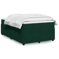 Boxspringbett mit Matratze Dunkelgrün 120x200 cm Samt