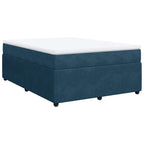 Boxspringbett mit Matratze Dunkelblau 140x190 cm Samt