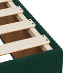 Boxspringbett mit Matratze Dunkelgrün 140x200 cm Samt