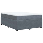 Boxspringbett mit Matratze Dunkelgrau 160x200 cm Samt