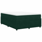 Boxspringbett mit Matratze Dunkelgrün 160x200 cm Samt