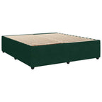 Boxspringbett mit Matratze Dunkelgrün 180x200 cm Samt