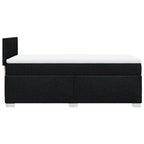 Boxspringbett mit Matratze Schwarz 80x200 cm Stoff