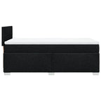 Boxspringbett mit Matratze Schwarz 100x200 cm Stoff