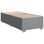 Boxspringbett mit Matratze Hellgrau 100x200 cm Stoff