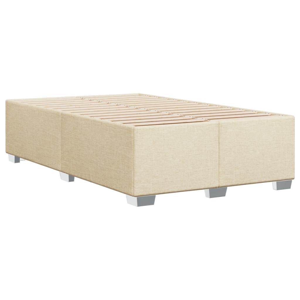 Boxspringbett mit Matratze Creme 120x190 cm Stoff