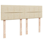 Boxspringbett mit Matratze Creme 140x190 cm Stoff