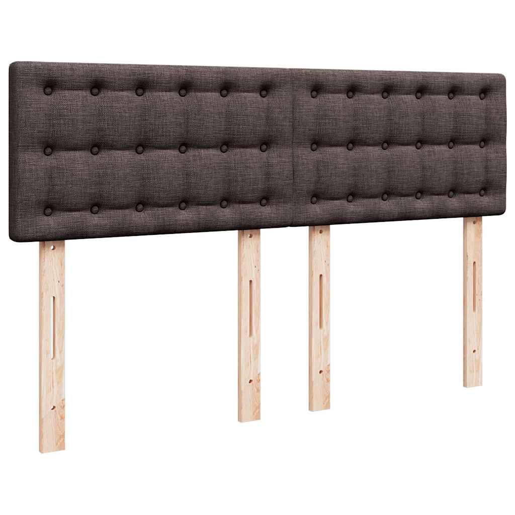 Boxspringbett mit Matratze Dunkelbraun 140x190 cm Stoff