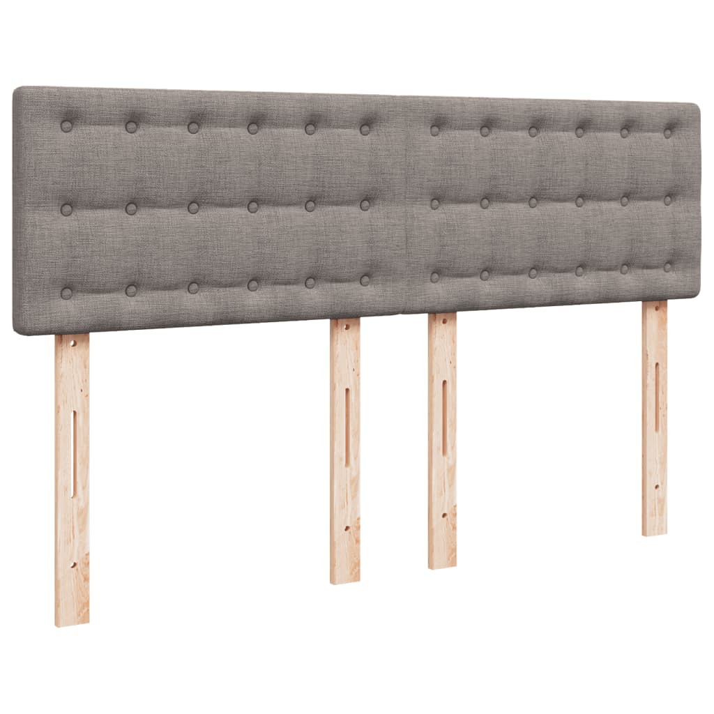 Boxspringbett mit Matratze Taupe 140x190 cm Stoff
