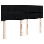 Boxspringbett mit Matratze Schwarz 160x200 cm Stoff