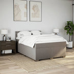 Boxspringbett mit Matratze Taupe 160x200 cm Stoff