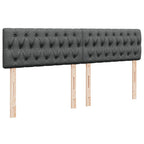 Boxspringbett mit Matratze Dunkelgrau 180x200 cm Stoff