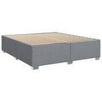 Boxspringbett mit Matratze Hellgrau 180x200 cm Stoff