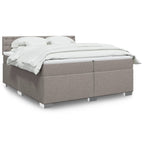 Boxspringbett mit Matratze Taupe 200x200 cm Stoff