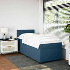 Boxspringbett mit Matratze Dunkelblau 80x200 cm Samt