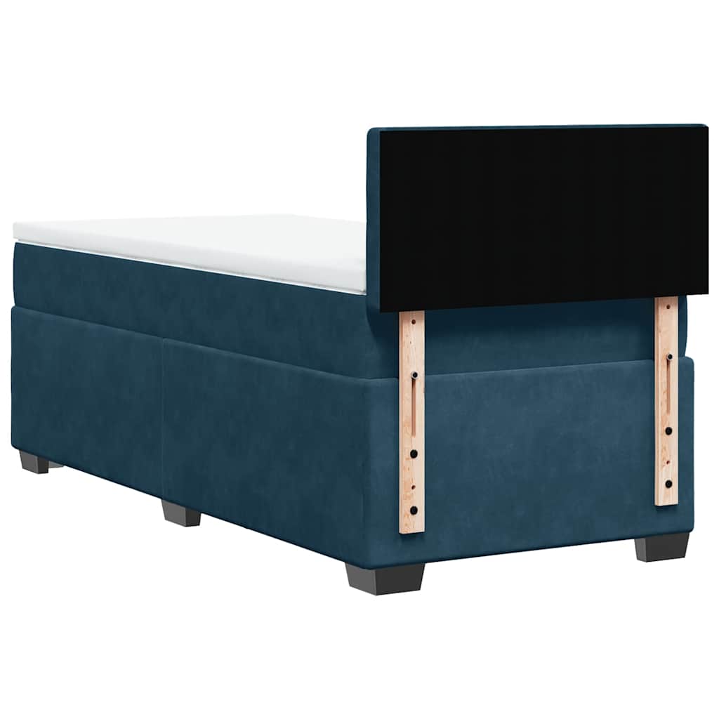 Boxspringbett mit Matratze Dunkelblau 80x200 cm Samt