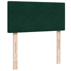 Boxspringbett mit Matratze Dunkelgrün 90x190 cm Samt
