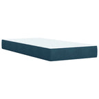 Boxspringbett mit Matratze Dunkelblau 90x190 cm Samt