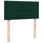 Boxspringbett mit Matratze Dunkelgrün 90x190 cm Samt