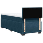 Boxspringbett mit Matratze Dunkelblau 90x200 cm Samt