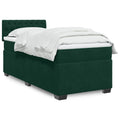 Boxspringbett mit Matratze Dunkelgrün 90x200 cm Samt