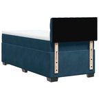 Boxspringbett mit Matratze Dunkelblau 90x200 cm Samt