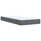 Boxspringbett mit Matratze Dunkelgrau 90x200 cm Samt