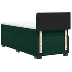 Boxspringbett mit Matratze Dunkelgrün 100x200 cm Samt