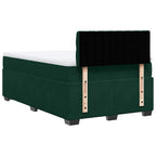 Boxspringbett mit Matratze Dunkelgrün 120x190 cm Samt