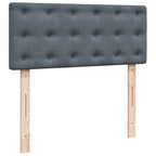 Boxspringbett mit Matratze Dunkelgrau 120x190 cm Samt