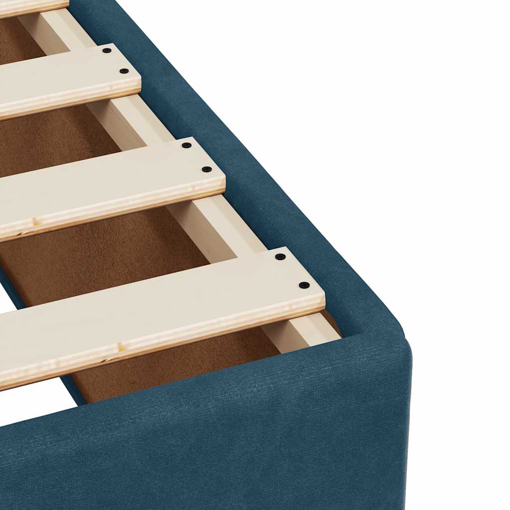 Boxspringbett mit Matratze Dunkelblau 120x190 cm Samt