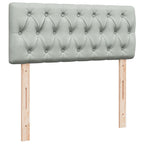Boxspringbett mit Matratze Hellgrau 120x200 cm Samt