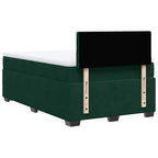 Boxspringbett mit Matratze Dunkelgrün 120x200 cm Samt