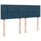 Boxspringbett mit Matratze Dunkelblau 140x200 cm Samt