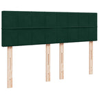 Boxspringbett mit Matratze Dunkelgrün 140x200 cm Samt
