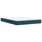Boxspringbett mit Matratze Dunkelblau 140x200 cm Samt
