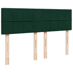 Boxspringbett mit Matratze Dunkelgrün 160x200 cm Samt