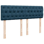 Boxspringbett mit Matratze Blau 160x200 cm Samt