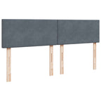 Boxspringbett mit Matratze Dunkelgrau 180x200 cm Samt