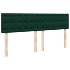 Boxspringbett mit Matratze Dunkelgrün 180x200 cm Samt