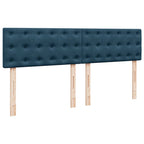 Boxspringbett mit Matratze Blau 180x200 cm Samt