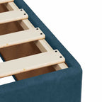 Boxspringbett mit Matratze Blau 200x200 cm Samt