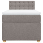 Boxspringbett mit Matratze Taupe 80x200 cm Stoff