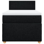 Boxspringbett mit Matratze Schwarz 90x190 cm Stoff