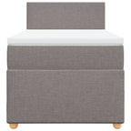 Boxspringbett mit Matratze Taupe 90x190 cm Stoff