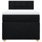 Boxspringbett mit Matratze Schwarz 90x190 cm Stoff