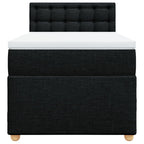 Boxspringbett mit Matratze Schwarz 90x190 cm Stoff