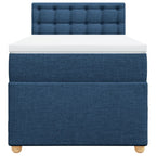 Boxspringbett mit Matratze Blau 90x190 cm Stoff