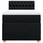 Boxspringbett mit Matratze Schwarz 100x200 cm Stoff