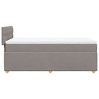 Boxspringbett mit Matratze Taupe 100x200 cm Stoff